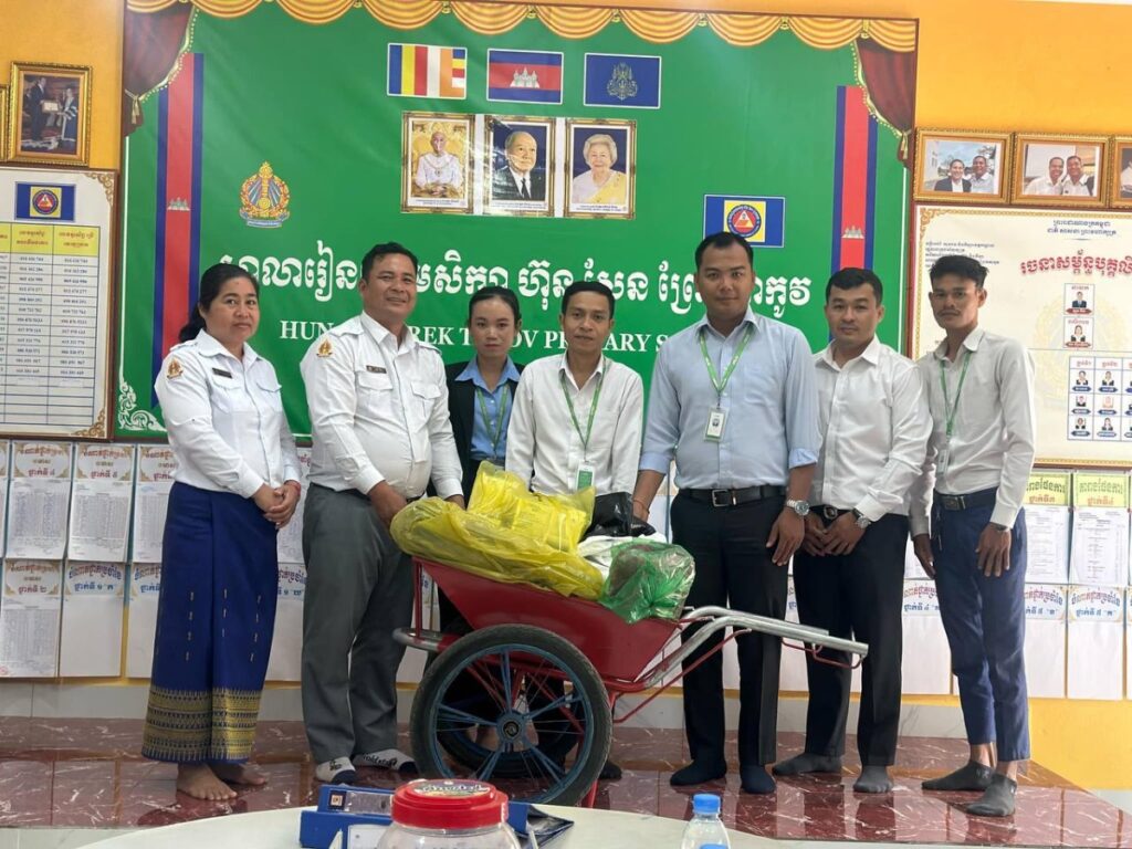 Materials Donated to Support Environmental Activities at Hun Sen Prek Takov Primary School